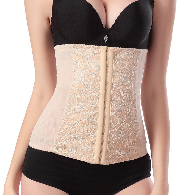 Spring and autumn lace steel bone post-partum plastic body clothes large size mesh breathable belly strap waist belt