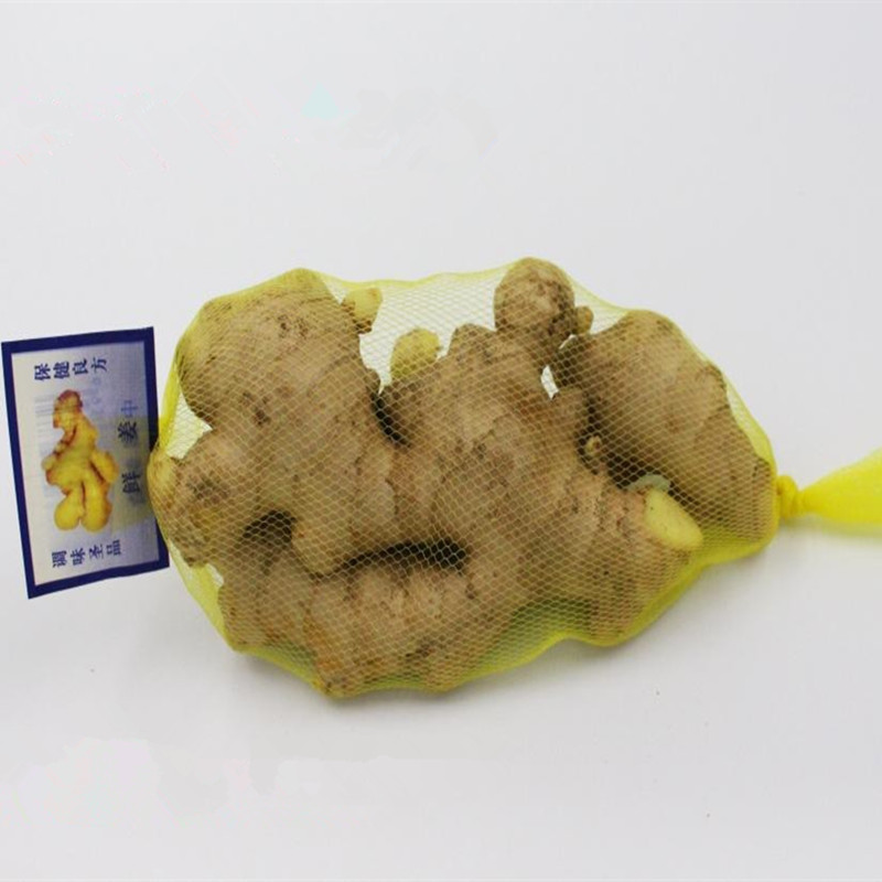 Supermarket-specific ginger garlic net pocket has a bar code plastic egg mesh eye bag manufacturers free of mail