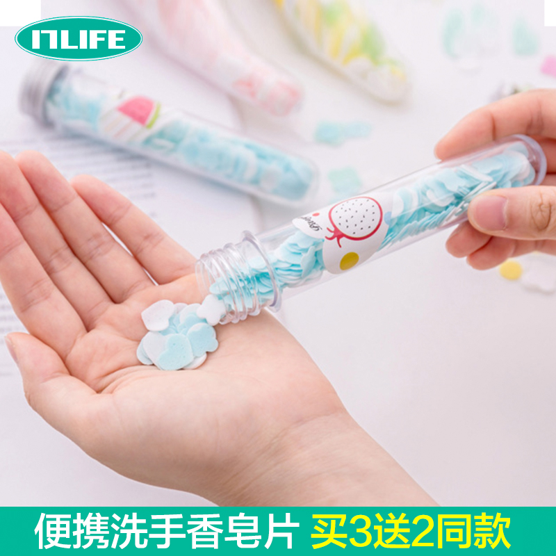 Hand soap tablets soap tablets portable travel children with petals disposable soap paper wash tablets soap tablets