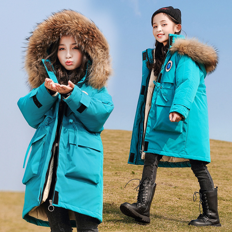 5 girls autumn and winter dress 7 coat 2020 new 10 Pike cotton clothing down cotton wool 12 winter net red 15-year-old foreign gas