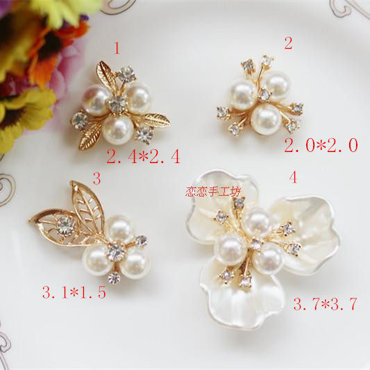 Jewelry accessories DIY with diamond pearl drop oil flower plate bow bride crown tiara material hair ornaments