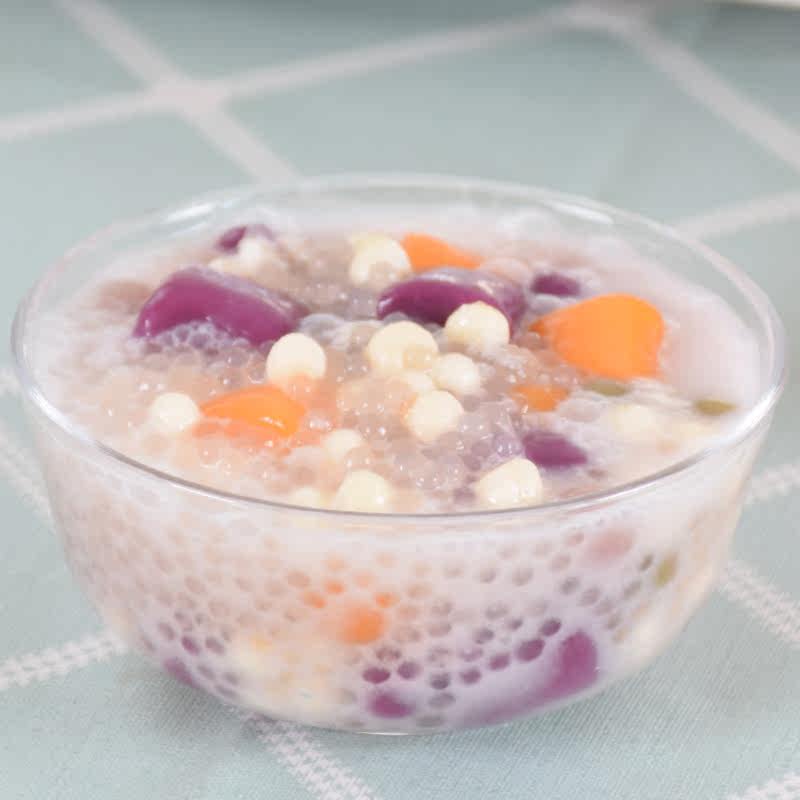 Potato starch with gold paint painted taro round set combination handmade