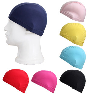Multi-color high-quality fabric high-bounce fashion cloth swimming cap mens and womens swimming cap swimwear with swimming cap