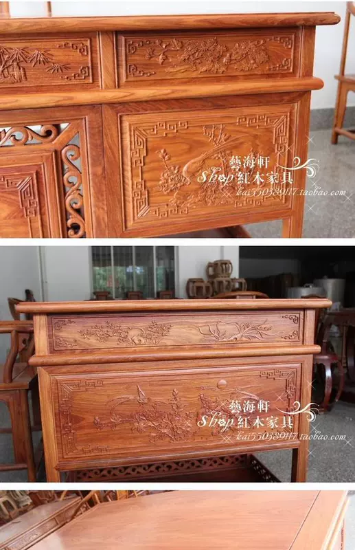 Bàn làm bằng gỗ gụ huanghuali gỗ Taipan bàn cổ bàn gỗ rắn bàn cổ điển bàn gỗ gụ bàn ông chủ - Nội thất văn phòng