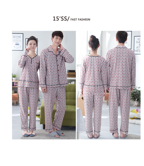 Loa mùa thu vài bộ đồ ngủ cotton nữ dài tay phục vụ nhà nam cardigan trước khóa thường thời trang mùa xuân và mùa hè cotton phù hợp đồ ngủ nữ