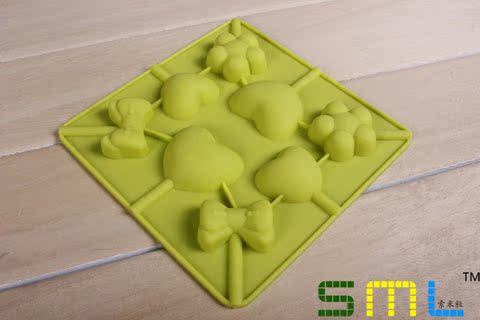 Tự làm sô cô la kẹo mút khuôn silicone âm thanh nổi phim hoạt hình tình yêu cung kẹo mút nướng khuôn khuôn làm nến