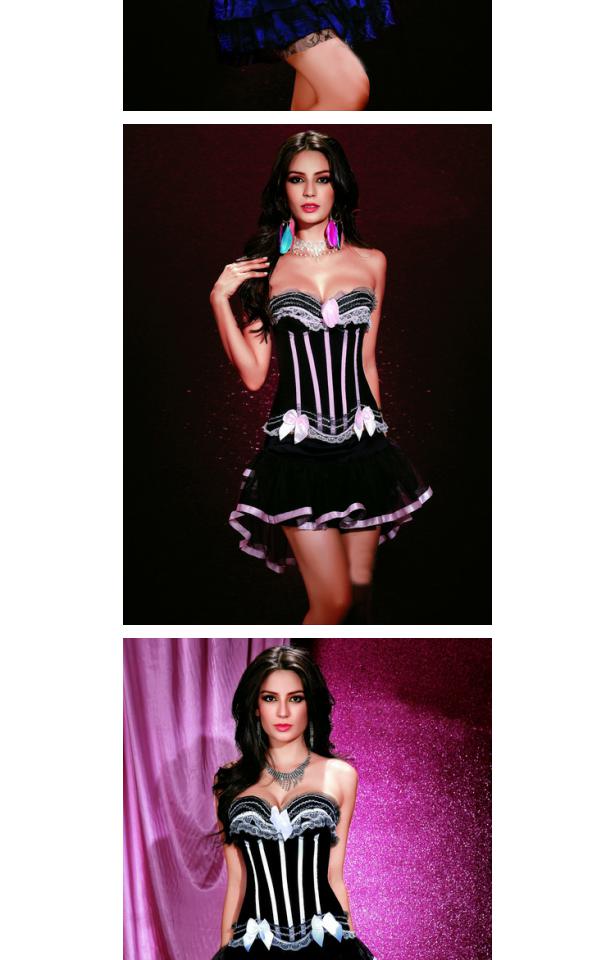 Court corset Corset trình diễn vest gợi cảm với cup ngực pad bó eo cơ thể định hình đồ lót - Corset hai mảnh đồ lót định hình toàn thân