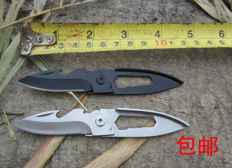 Công cụ móc khóa tất cả trong một Gấp mini dao Thể thao ngoài trời tự cắt chai mở - Công cụ Knift / công cụ đa mục đích kìm mở phe đa năng