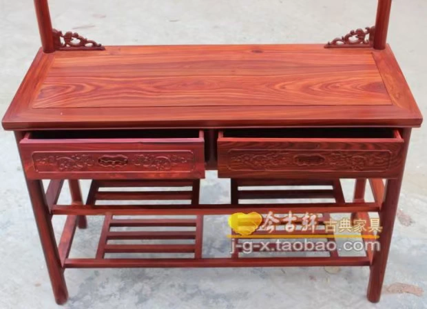 Đồ nội thất bằng gỗ gụ cổ theo phong cách tân cổ điển của Trung Quốc, gỗ đàn hương đỏ, áo khoác gỗ đặc, giá để mũ và giày, giá treo sàn, giá để đồ - Kệ