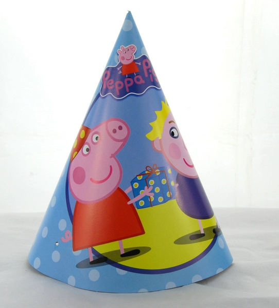 Sản phẩm sinh nhật hot Pink Pink girl peppa pig pie tam giác hat Party hat Hình nón - Sản phẩm Đảng / Magic / Hiệu suất