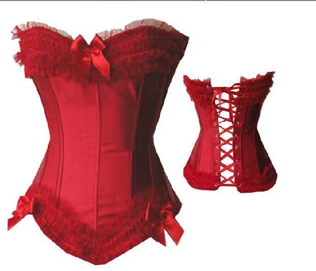 Crazy gothic retro đỏ corset Bụng định hình đồ lót hàng đầu mặc một dây đeo ngực tập hợp ao giu nhiet nam