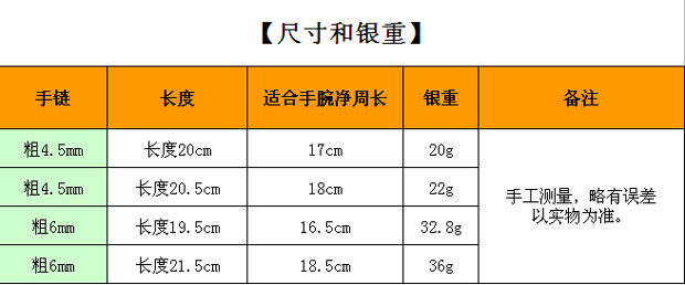 不拘 平安纹个性男士手链 925纯银手链 潮男饰品