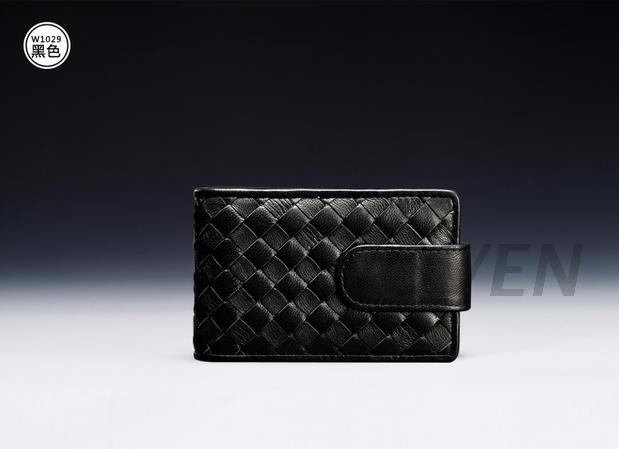WOVEN dệt thẻ túi da thẻ thiết lập OL thời trang da cừu thẻ chủ thẻ nam vị trí thẻ ảnh khung mặt cắt ngang kinh doanh ví đựng thẻ thông minh