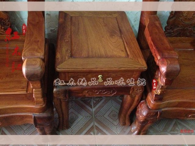 Đồ nội thất gỗ gụ Đồ nội thất bằng gỗ hồng nhỏ Bộ ba mảnh 12CM Sofa Warring States Sofa Mahogany Ưu đãi đặc biệt - Bộ đồ nội thất ghế sofa đẹp hiện đại