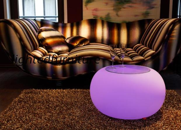 Chiếu sáng bàn cà phê bàn ​​cà phê bàn ​​tròn thanh trang trí nội thất hộp đêm KTV chuyển đổi màu sắc - Giải trí / Bar / KTV