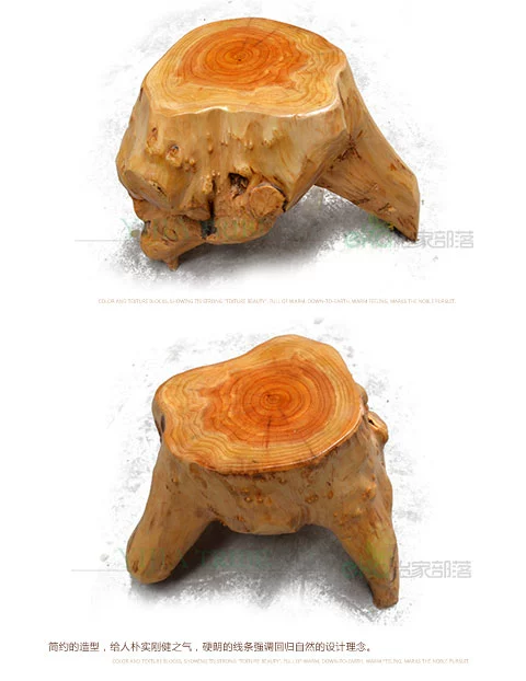 Gỗ rắn / khắc gốc / trụ linh sam Bàn khắc cà phê với phân gỗ đặc biệt Bàn trà hỗ trợ phân không chỉ bán - Các món ăn khao khát gốc