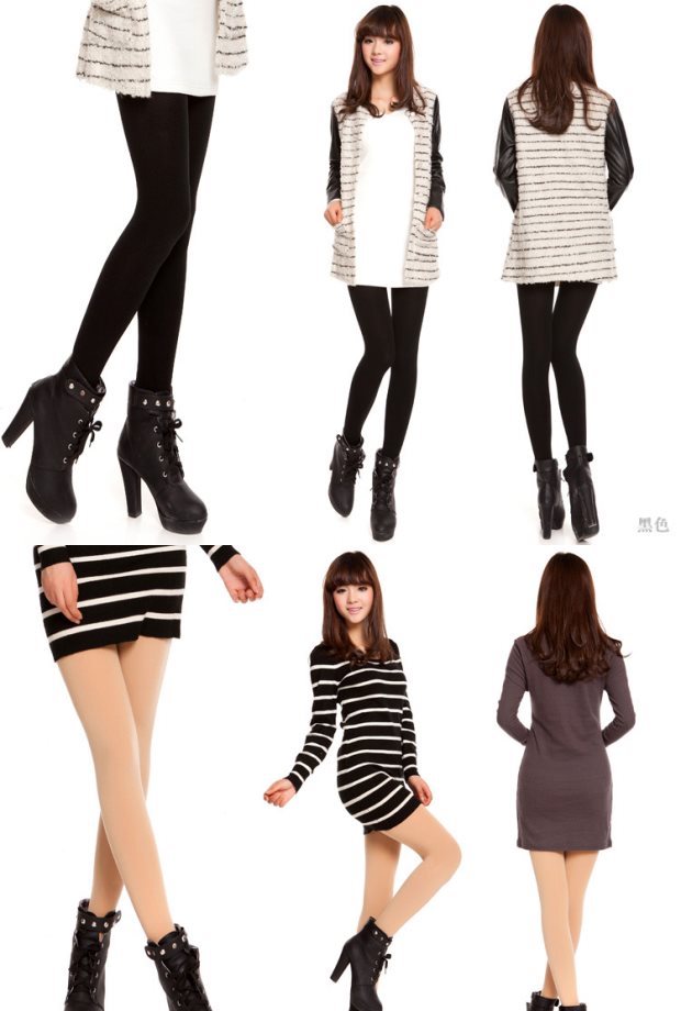 Quần kéo và quần legging nữ cộng với quần lửng nhung bước xuống dưới cơ thể Quần mỏng và nhung dày ấm quần tất đen