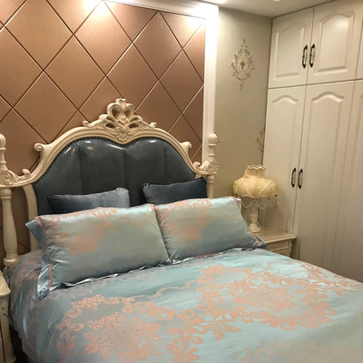 水星家纺欧式大提花四件套1.8m轻奢双人床单新帕劳花园床上用品