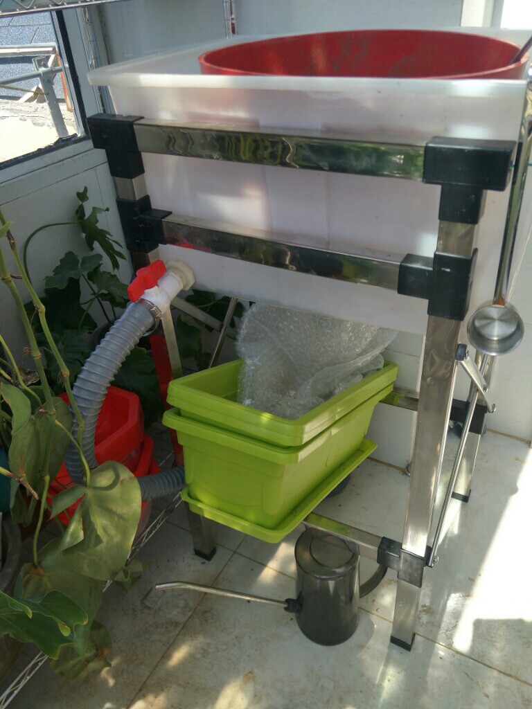 阳台室外临时厨房水池 水槽 简易 单槽 洗手盆 塑料洗菜盆 单盆