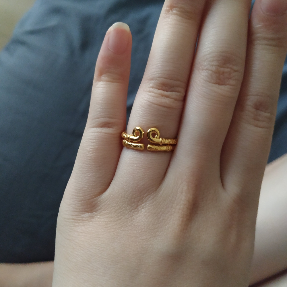 周大生黄金戒指男女士情侣款999足金对戒金箍棒节日礼物紧箍咒