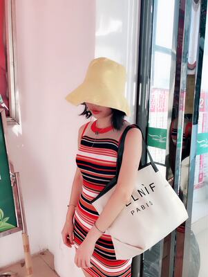 chic包包女2018夏季新款潮手提包韩版ins帆布包购物袋单肩包大包